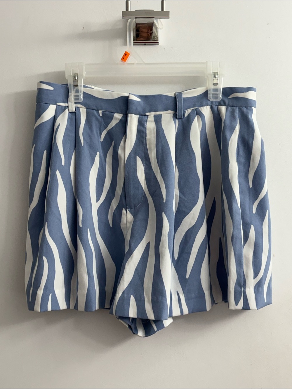 Forever 21 Blue and White Zebra-Print Skort